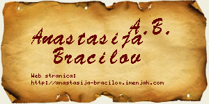Anastasija Bracilov vizit kartica